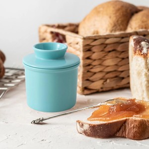 Pot de rangement en céramique côtelée de qualité supérieure avec couvercle, récipient durable et sûr pour les aliments, organisateur de cuisine moderne, rangement élégant pour comptoir - Product Image 6