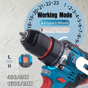16.8V Điện Không Chổi Than Tác Động Không Dây Khoan Có Thể Sạc Lại <span class=keywords><strong>Lithium</strong></span> Điện Tốc Độ Kép Không Dây Điện Tuốc Nơ Vít Khoan - Product Image 3