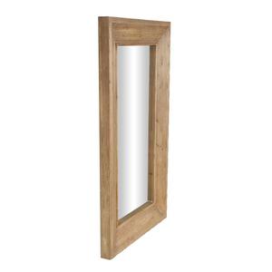 Modern 32\" X 3\" X 55\" Brown Wood Floor <b>Mirror</b> with Natural Wood Grains - Product Image 3