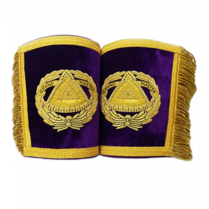 Haute qualité Royal Arch Royal maçonnique gantelets manchettes brodés passé haut prêtre Regalia nouveauté cadeaux Ronpex - Product Image 1