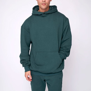 เสื้อฮู้ดผ้าฝ้ายถักหนาไซส์ใหญ่พิเศษสำหรับผู้ชาย - Product Image 1