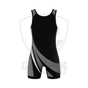 เสื้อกล้ามนักมวยปล้ำสีดำ/ น้ำเงินโลโก้กำหนดเอง - Product Image 6