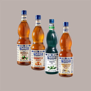 Ensemble de démarrage Fabbri pour latte glacé Comprend 4 sirops de 1 L et 6 verres à lait Essentiels pour le service de boissons Code 09340 - Product Image 2