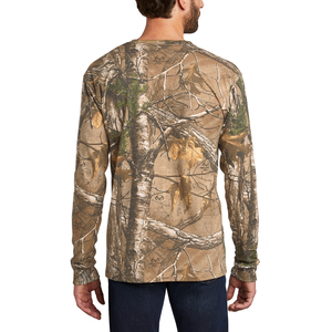 Palm Jungle Forest Camo Real Tree Hunting Print Camisetas de hombre Camisetas de manga larga Tallas grandes Cuello redondo Camiseta gráfica de algodón - Product Image 4