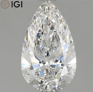 Diamante CVD cultivado en laboratorio 1,30 CT. Forma de pera 9,70 MM IGI Certificado F Color VVS2 Claridad para el brillo de tu anillo de ensueño - Product Image 1