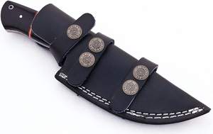 Couteau de chasse fait main en acier damas manche en bois de rose de haute qualité couteau de poche de taille personnalisée avec lame en acier au carbone de qualité bricolage - Product Image 6