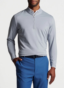 Custom High Quality Embroidered Logo Men <b>Spandex</b>/Polyester Quick Dry Woven Quarter Zip Performance Golf Pullover Spring - Product Image 4