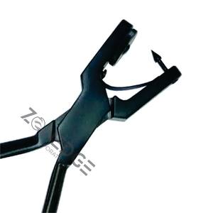 Instruments de chirurgie d'implant dentaire réutilisables de qualité supérieure pince de poinçon de barrage en caoutchouc enduit de céramique noire - Product Image 1