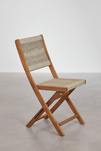 Modern Design Teak <b>Wood</b> Folding <b>Dining</b> <b>Chair</b> with Woven Seat for Home Apartment or Villa Use - Product Image 2