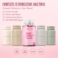 Gummies pour le contour du buste, formule personnalisée, à base de plantes, papaye, 60 pièces