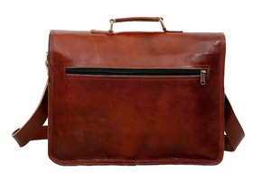 Sac messager tendance en cuir véritable unisexe Grand sac vintage pour ordinateur portable avec logo personnalisé Cadeau voyage bureau pour homme - Product Image 4