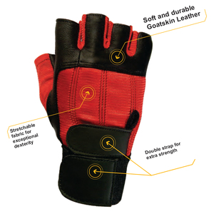Guantes de cuero genuino para levantamiento de pesas de alta calidad personalizados VIKING LIFT 100% cuero genuino - Product Image 1
