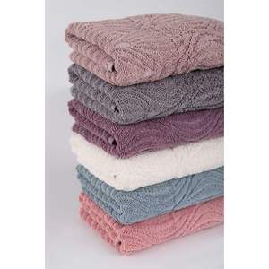 Juego de Toallas de Mano de Tela de Rizo Bordadas Color Concha de Almeja Sarra 50x90, Toallas Faciales Comprimidas para el Hogar, Cocina y Deportes - 6 Piezas - Product Image 2