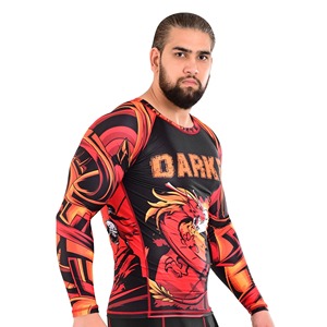 Rashguard de manga larga OEM con logotipo personalizado sublimado para MMA Grappling Gymwear No Gi camisa de compresión hecha en Pakistán - Product Image 3