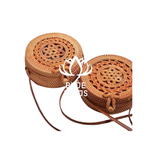 Meilleur choix sac à main en rotin pour femmes sac de paille fait main chic accessoire d'été parfait léger durable et élégant Ms.Cherish - Product Image 1