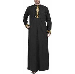 Vêtements islamiques OEM pour hommes Abaya musulmane respirante au nouveau design Jubba Thobes Thobe marocain Caractéristique antistatique - Product Image 6