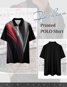 Polo tricoté à manches courtes mode coréenne street style colour block patchwork polo à la mode streetwear fashion - Product Image 3