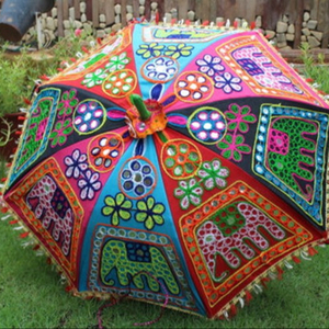 Main Point Fil Travail Protection Solaire Parapluie Coton Tissu Kantha Patchwork Décoratif Haute Qualité Protection Toutes Saisons - Product Image 1