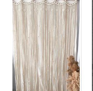 ม่านราวประตูทำด้วยมือม่านประตู macrame คูสติดม่านแขวนผนังฉากหลังแต่งงานขนาดใหญ่ - Product Image 1