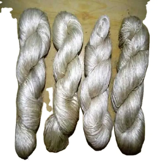 India filato di seta di gelso 20/22D filato di seta per maglieria tessitura tappeto annodato a mano 100% seta naturale non tinto M