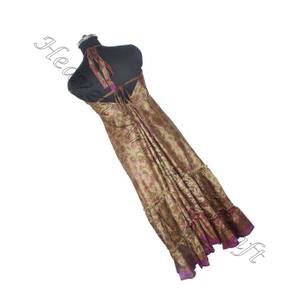 Robe en Soie Art Bohème pour Femmes Robes en Soie pour Femmes Vêtements de Plage Imprimé Floral Taille Libre Vêtements pour Femmes Hippy Boho Fabricant - Product Image 2