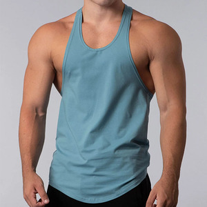 Camiseta sin mangas de algodón informal para hombre, camiseta sin mangas holgada de alta calidad con cuello redondo y manga corta de 240g - Product Image 2