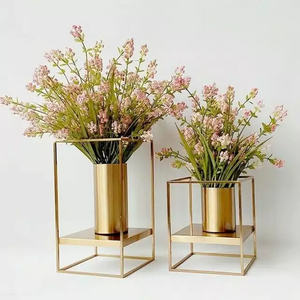 Jarrones de flores de Metal de colores combinados, la mejor decoración interior y diseño hecho a mano, jarrón de plantas verdes y jarrones de flores, lo mejor para la decoración del hogar - Product Image 1