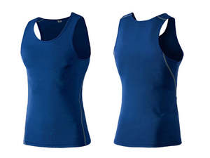 À la mode Logo personnalisé Gym Fitness entraînement débardeurs pour hommes respirant tricoté Spandex/coton 3D broderie Style décontracté - Product Image 2