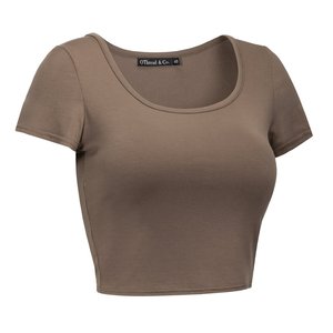 เสื้อยืดแฟชั่นยืดทรงพอดีตัวสำหรับผู้หญิง - Product Image 3