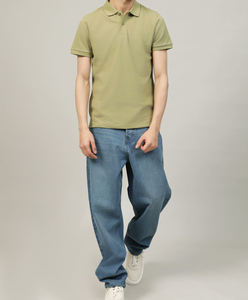 Polo de manga corta transpirable para hombre, novedad de verano, personalizado, a la moda, con estampado de botones - Product Image 3