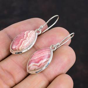 ต่างหูห้อยสไตล์โบฮีเมียนประดับโอปอลธรรมชาติทรงมาร์คีส์ขนาด 8x16 มม. ชุบทองคำขาว 925 เงินแท้ ทำมือ สำหรับผู้หญิงคริสเตียน - Product Image 3