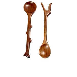 Prix d'usine abordable Serveur à salade en bois Belle texture Cuillère et motif écologique Serveur à salade couverts utilisation de la vaisselle - Product Image 1