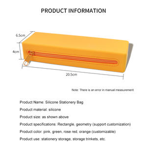 กระเป๋าปากกามีซิปสำหรับเด็กโรงเรียนทำจากซิลิโคนพิมพ์ลายได้ตามต้องการ - Product Image 3