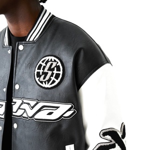 แจ็คเก็ตวาร์ซิตี้ผ้าแคนวาสขนสัตว์แท้ 100% สำหรับฤดูหนาว ไซส์ใหญ่พิเศษ มีฮู้ด กันลม ปักลายตามสั่ง สำหรับผู้ชาย รุ่น SFS-VJ-1019 - Product Image 5