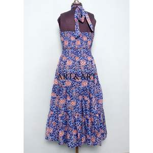 Vestido Maxi de Verano para Mujer, Elegante, Informal, Bonito, Natural, Dulce, Sin Mangas, de Algodón Lavable, Nuevo Producto - Product Image 6