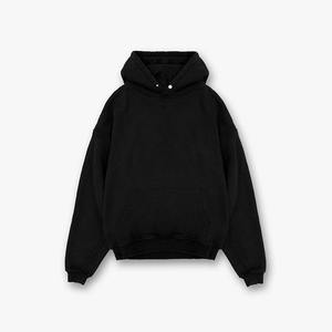 Vente chaude 100% coton sweat à capuche lourd de haute qualité logo personnalisé cordon lavage à l'acide sweat à capuche pour homme - Product Image 3