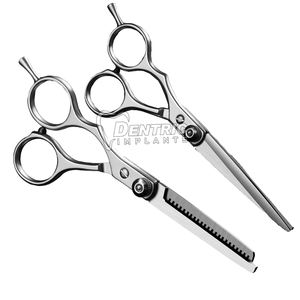 ชุดกรรไกรตัดผมสแตนเลสสตีลทรงตรงปลายแหลมสำหรับช่างตัดผมร้านทำผมกระเป๋าหนังคุณภาพสูง - Product Image 3