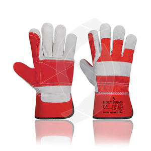 Gants confortables en cuir à double paume Tâches lourdes EPI Sécurité Construction industrielle Activités de plein air Gants de soudage - Product Image 4