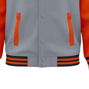 Chaqueta universitaria de béisbol personalizada para hombre, de lona, transpirable, para invierno, al por mayor, en blanco, estilo Letterman - Product Image 4