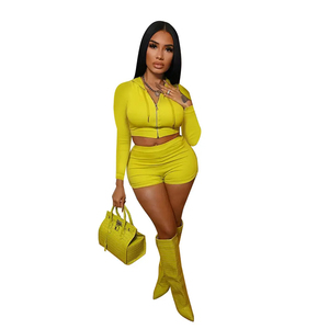 New Arrival Summer <b>Women</b> 4pcs <b>Long</b> Sleeve Set Fitness Yoga <b>Short</b> Sports Workout Jacket Loose Gym Bra <b>Short</b> Set - Product Image 3