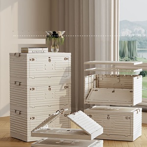 Hot Sales Portable <strong>Stackable</strong> Grocery Container <strong>Folding</strong> Plastic Stackables Storages <strong>Box</strong> - Product Image 1