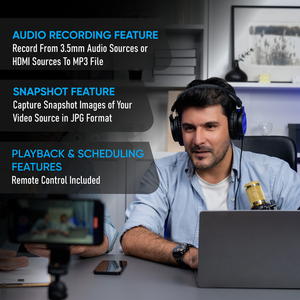 Boîtier de capture vidéo 4K HD 2.0 (deuxième génération) Enregistre l'audio et la vidéo 4K à partir de sources HDMI 4K et le stocke sur une clé USB - Product Image 4