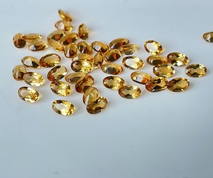 Citrine naturelle coupe ovale 4x6mm à facettes-Citrine lâche coupe ovale pierre précieuse de qualité supérieure - Product Image 4