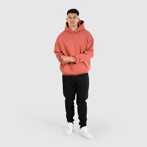 New Arrival Drop Shoulders Hoodies for Men's Perfect for Daily Wear 380 GSM Cotton/Polyester Kangaroo Pocket Oversized Hoodie - Product Image 5