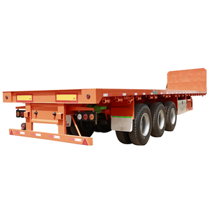 รถเทรลเลอร์แบบแท่น3เพลา12ม./13ม./14ม. 40ตัน100ตันตู้คอนเทนเนอร์บรรทุกสินค้า - Product Image 2