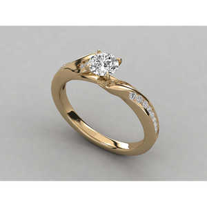 Anillo Solitario de Oro de 18K para Mujer con Diamante Cultivado en Laboratorio - Product Image 6