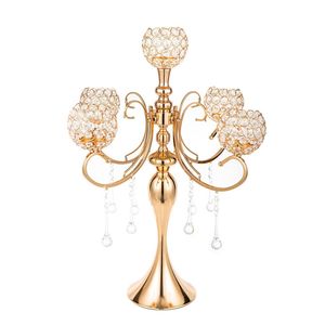 Candelabro de Porcelana Floral Dorado con Base de Cerámica Artística para Decoración de Hogar de Lujo Clásico - Product Image 5