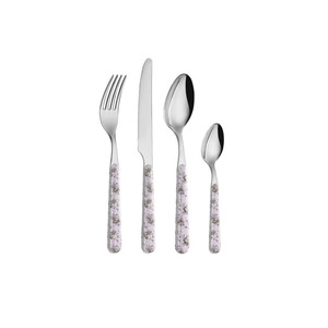 Stainless Steel <b>Set</b> Of 4 Flatware Ideal <b>For</b> Kitchenware Tabletop Home Party Cafe Use Silver Color Plated Cutlery 2 Color Handle - Product Image 4