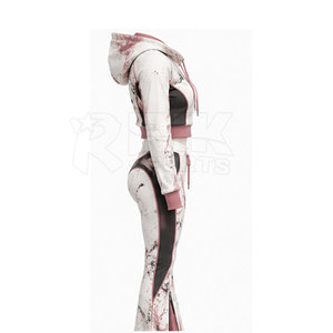Sweat-shirts courts pour femmes en tissu doux de haute qualité avec pantalon, matière légère, coupe confortable pour les occasions décontractées et les activités de plein air - Product Image 2