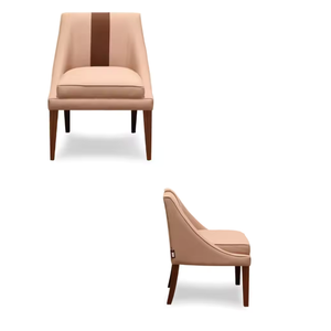 เก้าอี้ข้าง Maha สไตล์โมเดิร์นพร้อมวัสดุกรอบไม้สักและดีไซน์ยุโรปสำหรับเฟอร์นิเจอร์ห้องรับแขก - Product Image 6